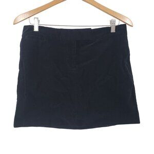 J Crew Womens Navy Corduroy Skirt Size 6 Cotton Classic Preppy Dark Academia